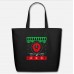 Ugly Christmas Sweater Santa Merry Xmas Black Eco-Friendly Tote Bag